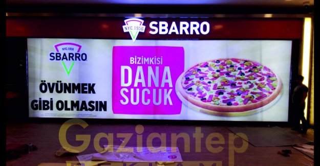 Sbarro Işıklı vinil germe tabela görsel