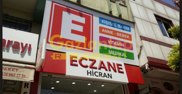 Vinil germe ışıksız eczane tabelası